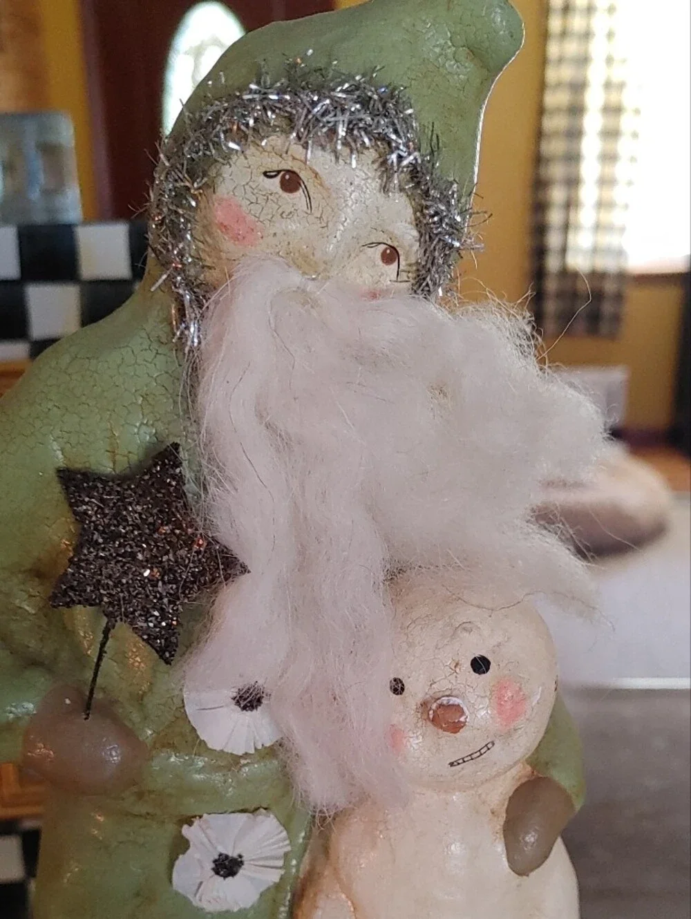 Nicole Sayre 12 Inch Santa and Snowman On Spirit Of Christmas Box